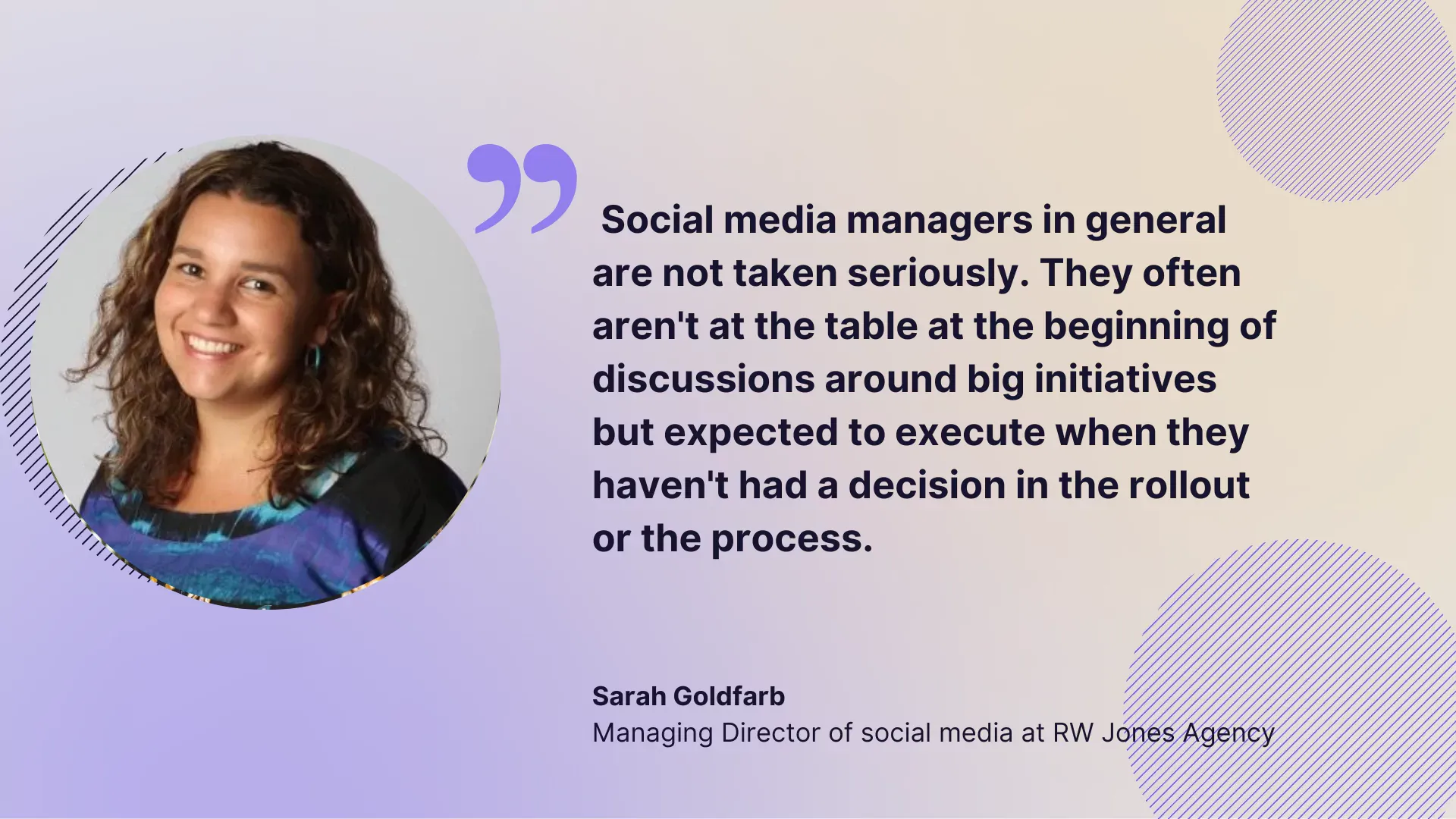 Social media managers in general are not taken seriously.